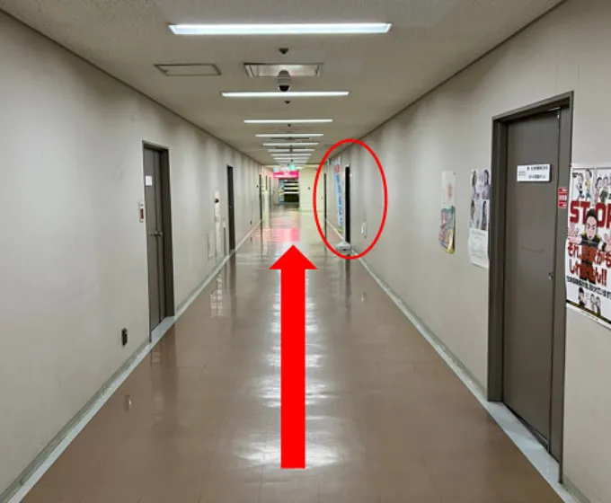 5.As you go straight, you will see a flag on your right.